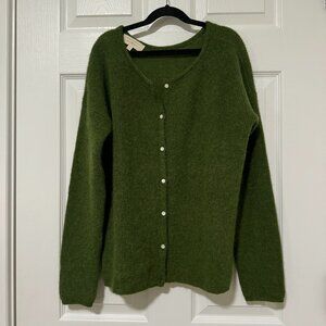 Nature Green Sezane Gaspard Cardigan XS